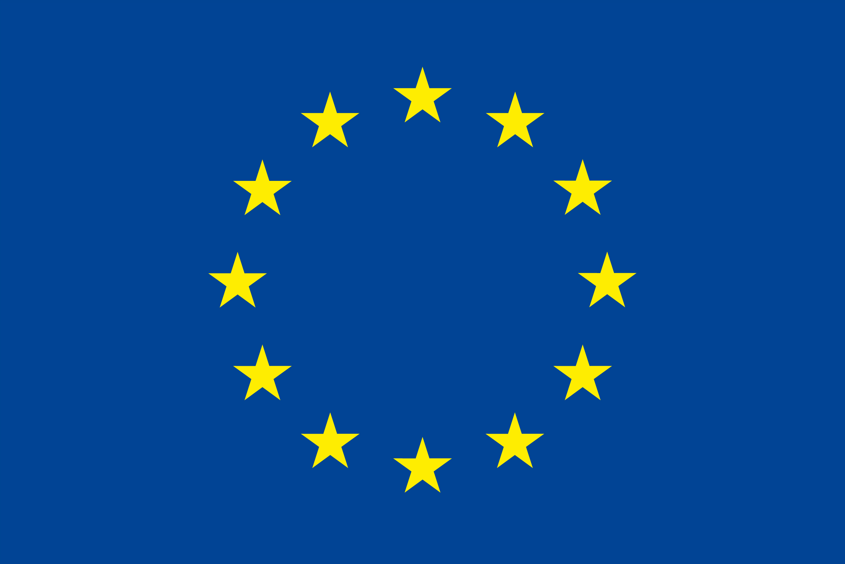 Drapeau Union europeenne avec logo UE