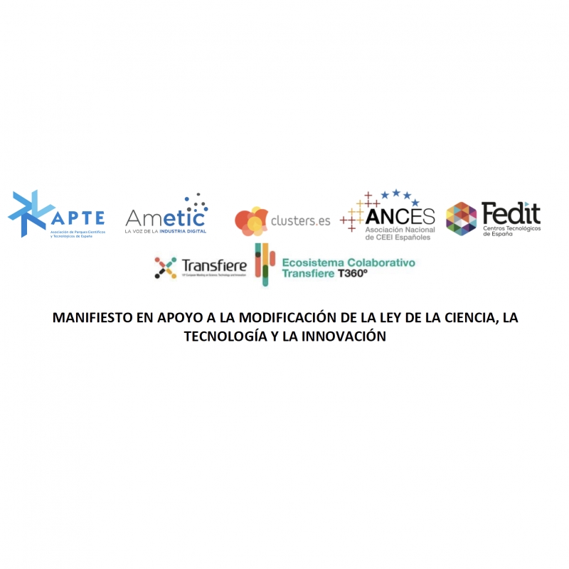 Manifiesto en apoyo a la modificaci&oacute;n de la Ley de la Ciencia, la Tecnolog&iacute;a y la Innovaci&oacute;n