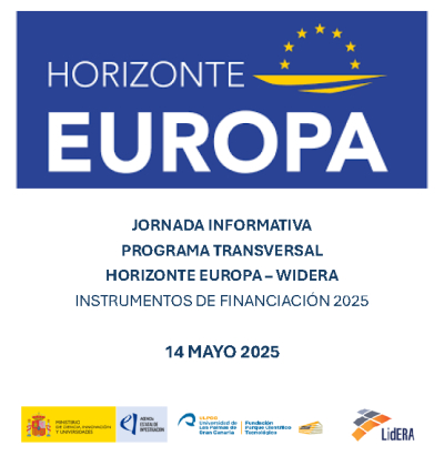 Jornada informativa: Programa transversal Horizonte Europa – WIDERA Instrumentos de financiación 2025 - 14/05/2025
