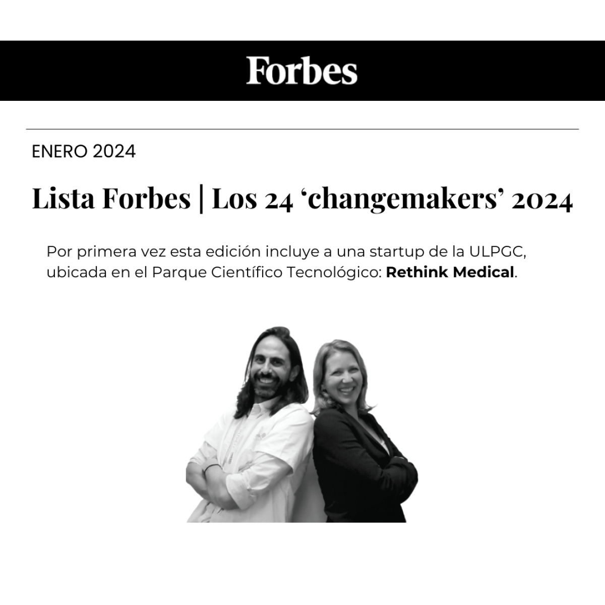 Rethink Medical entre los 24 &#039;changemakers&#039; de Forbes