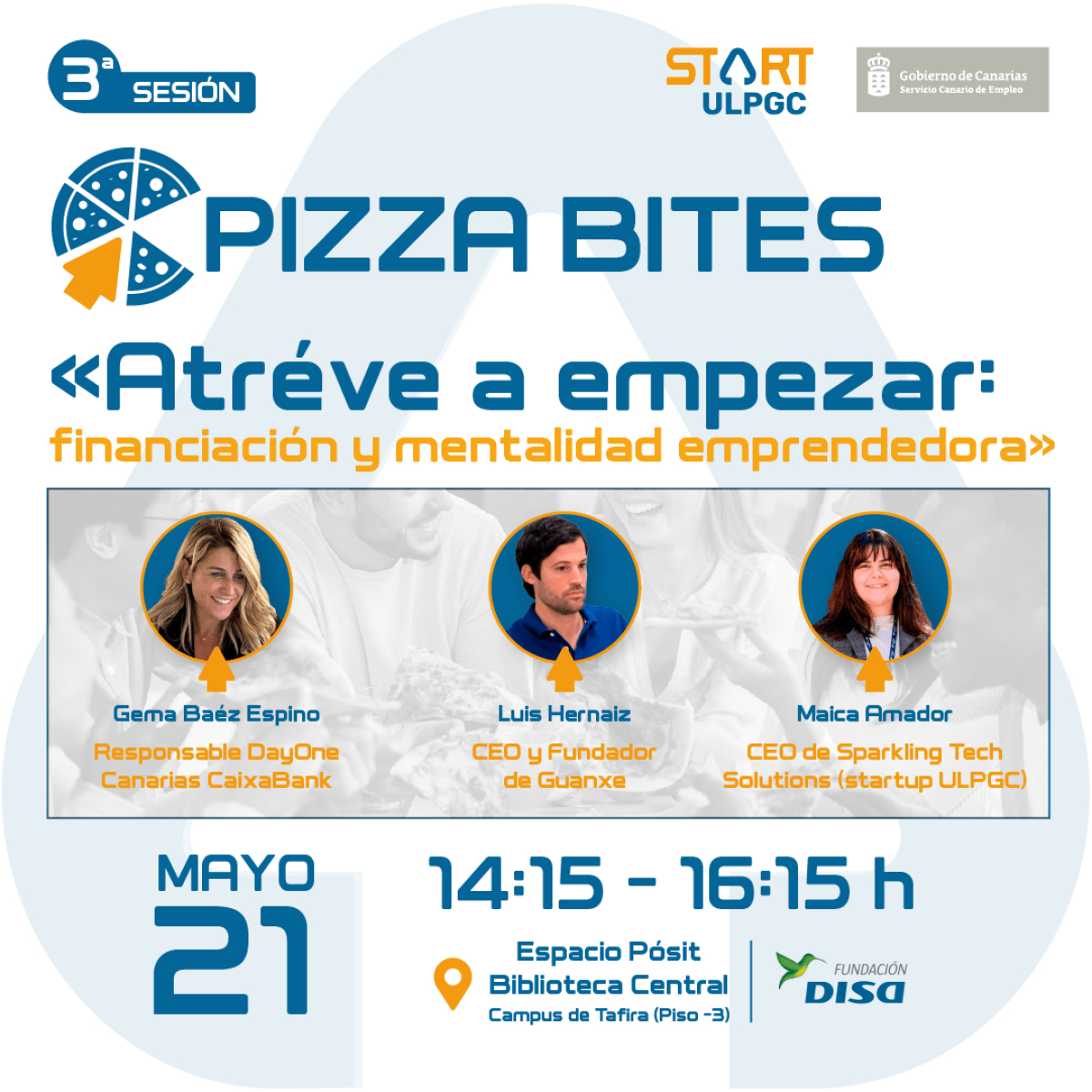 Pizza Bites celebrar&aacute; su tercera edici&oacute;n con una sesi&oacute;n sobre financiaci&oacute;n y mentalidad emprendedora